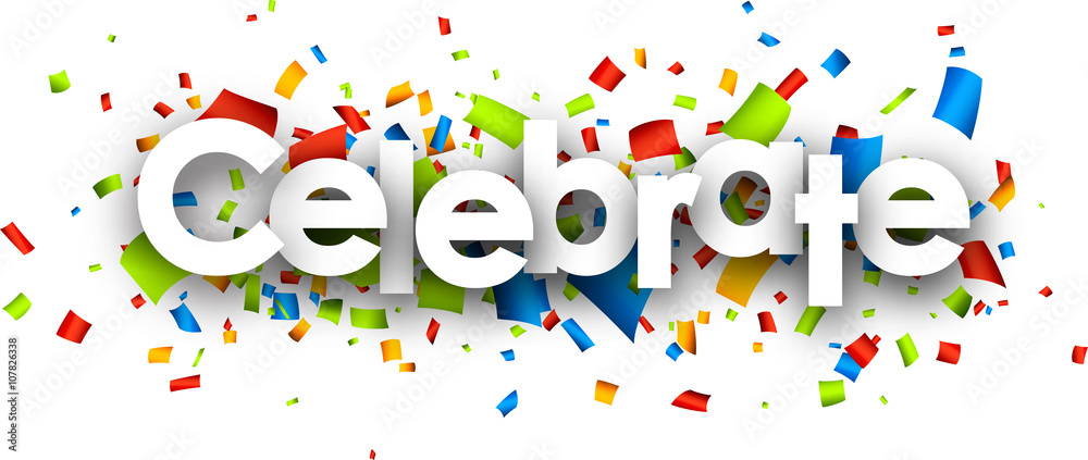 Celebrate paper banner. Celebrate paper banner.