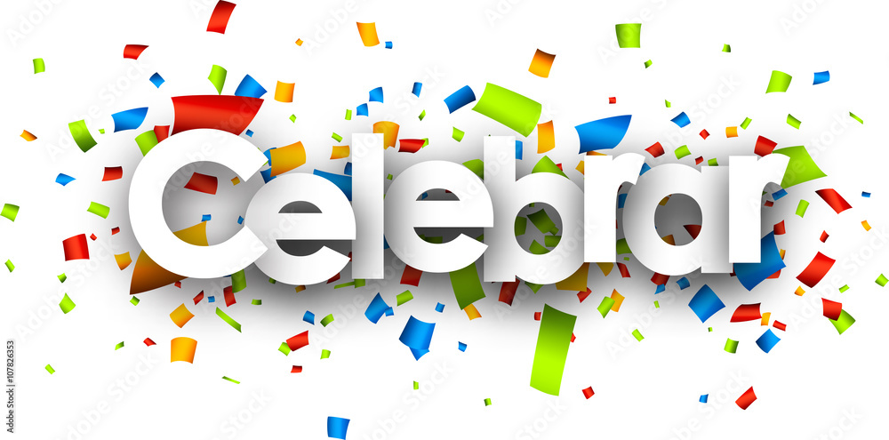 Celebrate paper banner. Celebrate paper banner.