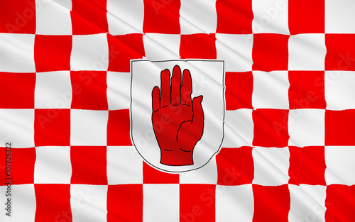 Flag of County Tyrone is a county in Ireland photo