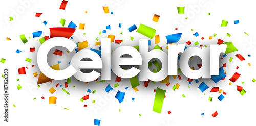 Celebrate paper banner.