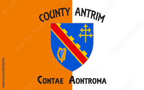 Flag of County Armagh in Ireland photo