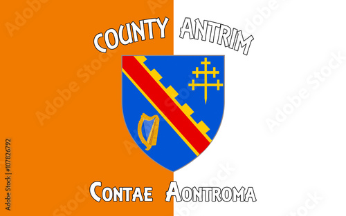 Flag of County Armagh in Ireland photo