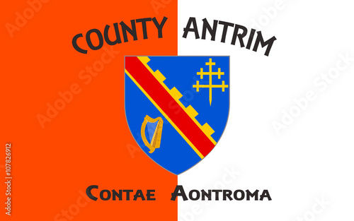 Flag of County Armagh in Ireland photo