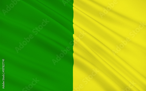 Flag of County Donegal is a county in Ireland photo