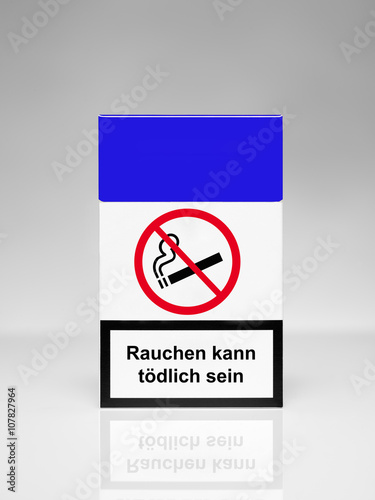 Zigarettenverpackung mit Symbol