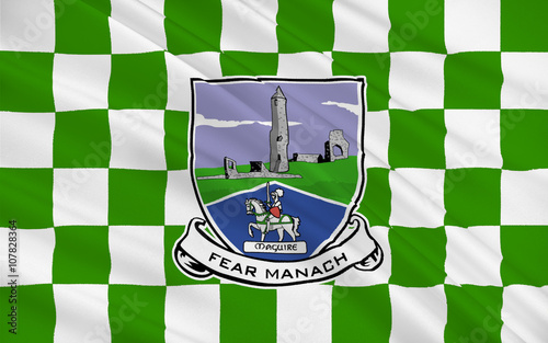 Flag of County Fermanagh in Northern Ireland photo