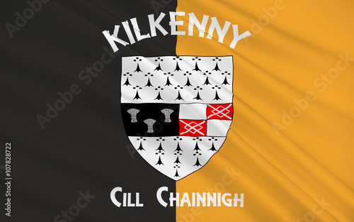 Flag Kilkenny is a city located in south-east part of Ireland photo