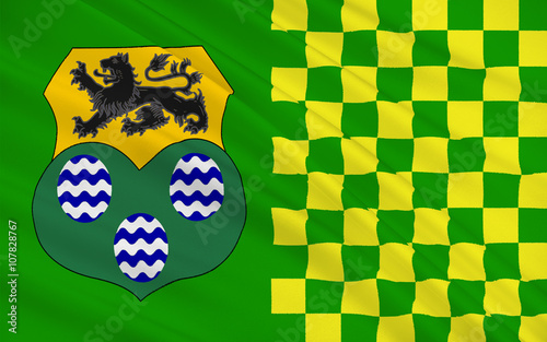 Flag of County Leitrim is a county in Ireland photo