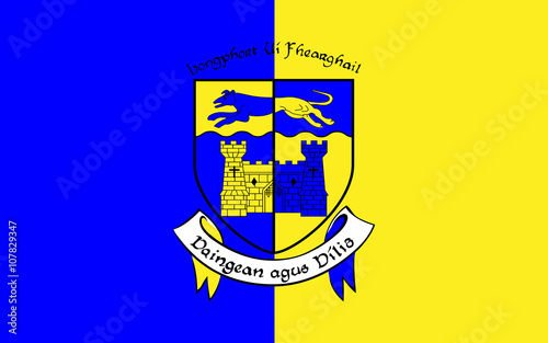 Flag of County Longford is a county in Ireland photo
