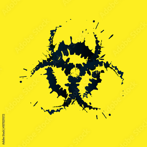 Grunge biohazard sign