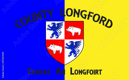 Flag of County Longford is a county in Ireland photo