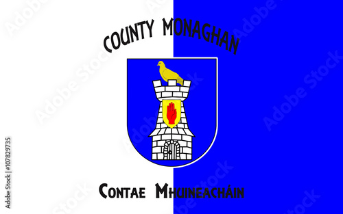 Flag of County Monaghan is a county in Ireland photo