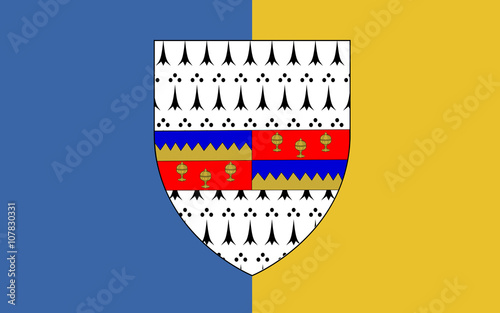 Flag of County Tipperary is a county in Ireland photo