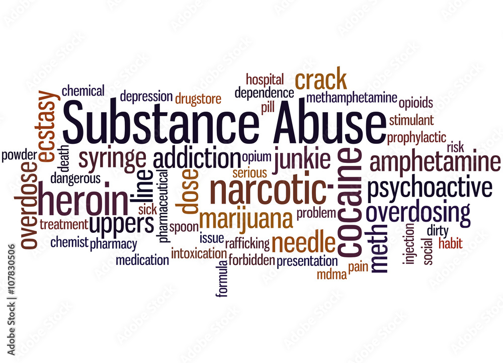 Substance Abuse, word cloud concept 8