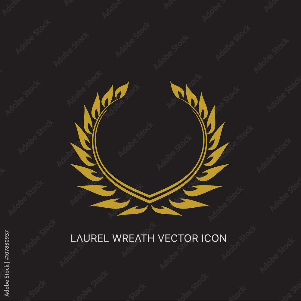 Crest logo element set,Coat of arms,Set of award laurel wreaths and branches,vector illustration. Crest logo element set,Coat of arms,Set of award laurel wreaths and branches,vector illustration.