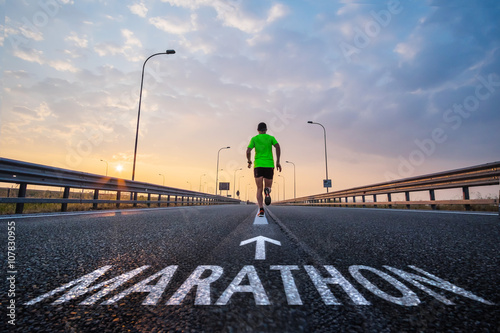 Man running for a marathon