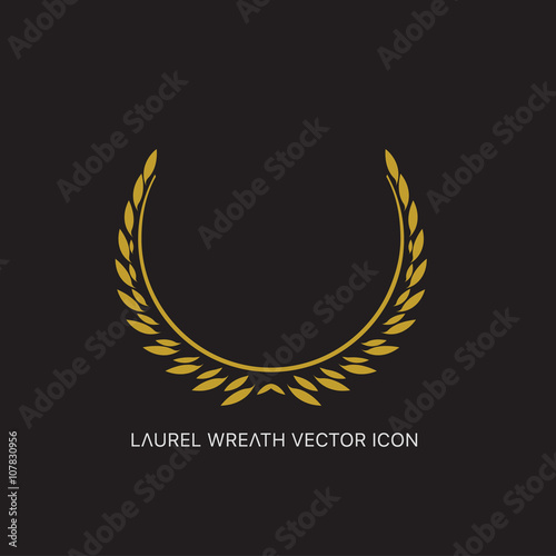 Crest logo element set,Coat of arms,Set of award laurel wreaths and branches,vector illustration.