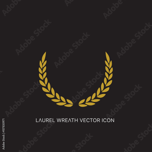 Crest logo element set,Coat of arms,Set of award laurel wreaths and branches,vector illustration.