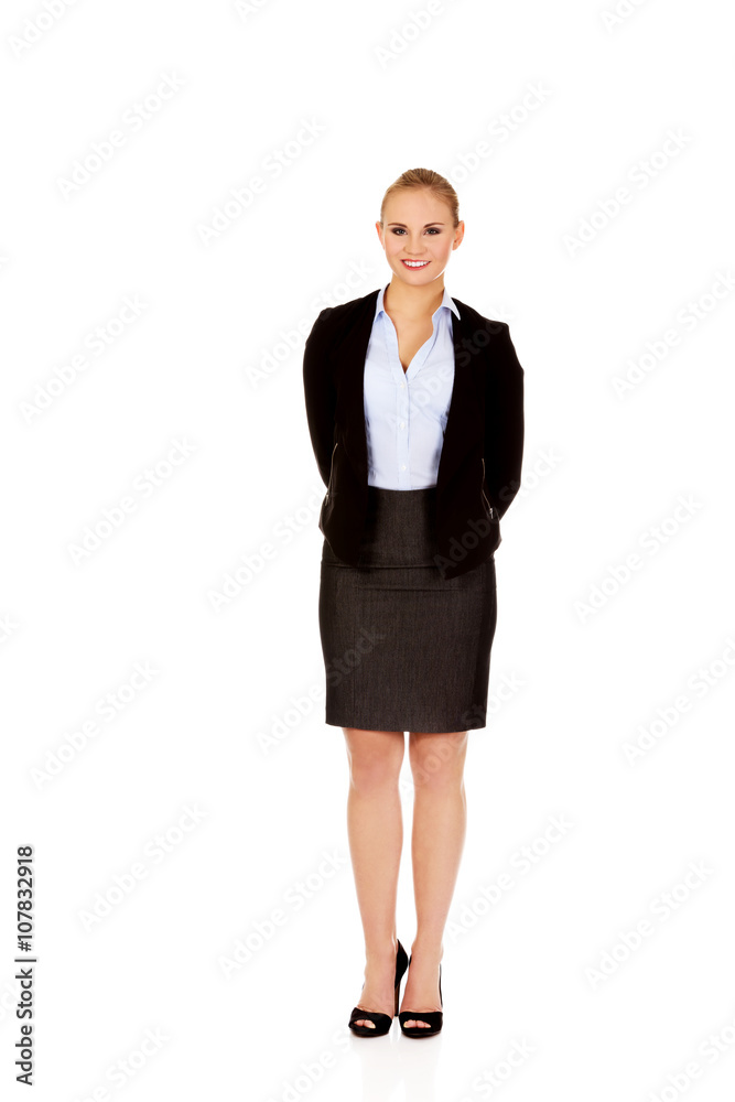 Young elegant smiling business woman Young elegant smiling business woman