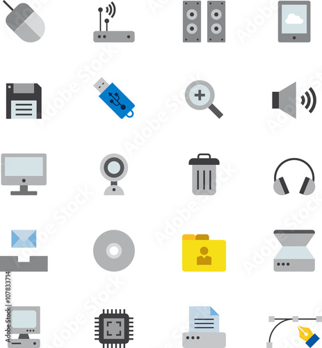COMPUTING & TECHNOLOGY flat icons