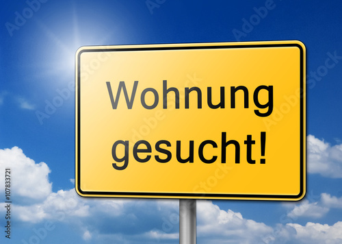 wohnung gesucht mietwohnung schild 