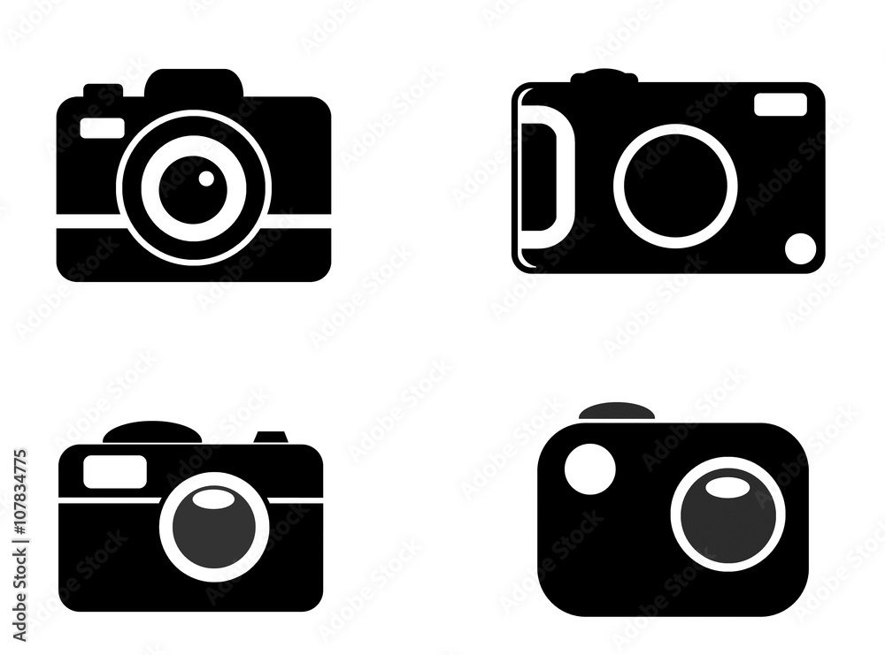Appareils photos en 4 icônes Appareils photos en 4 icônes