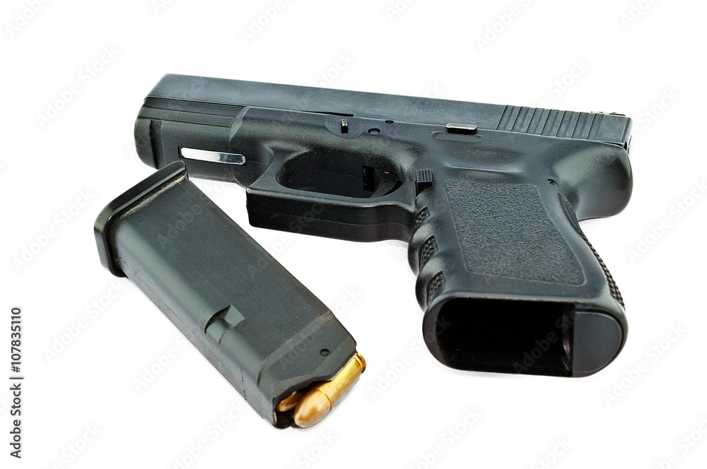 9-mm handgun and target shooting (gun target firearms shoot sights violence)