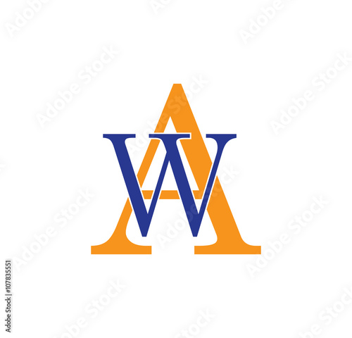 WA logotype simple modern