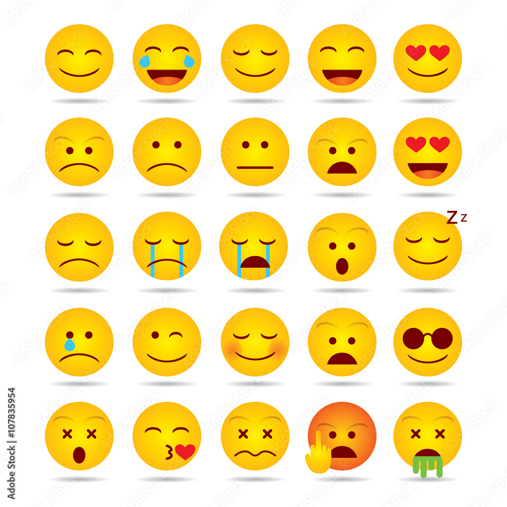 Set of Emoji vector template Set of Emoji vector template