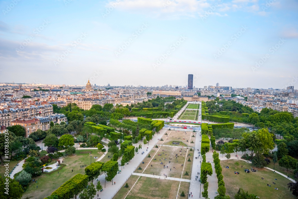 Paris skyline from Eiffel tower