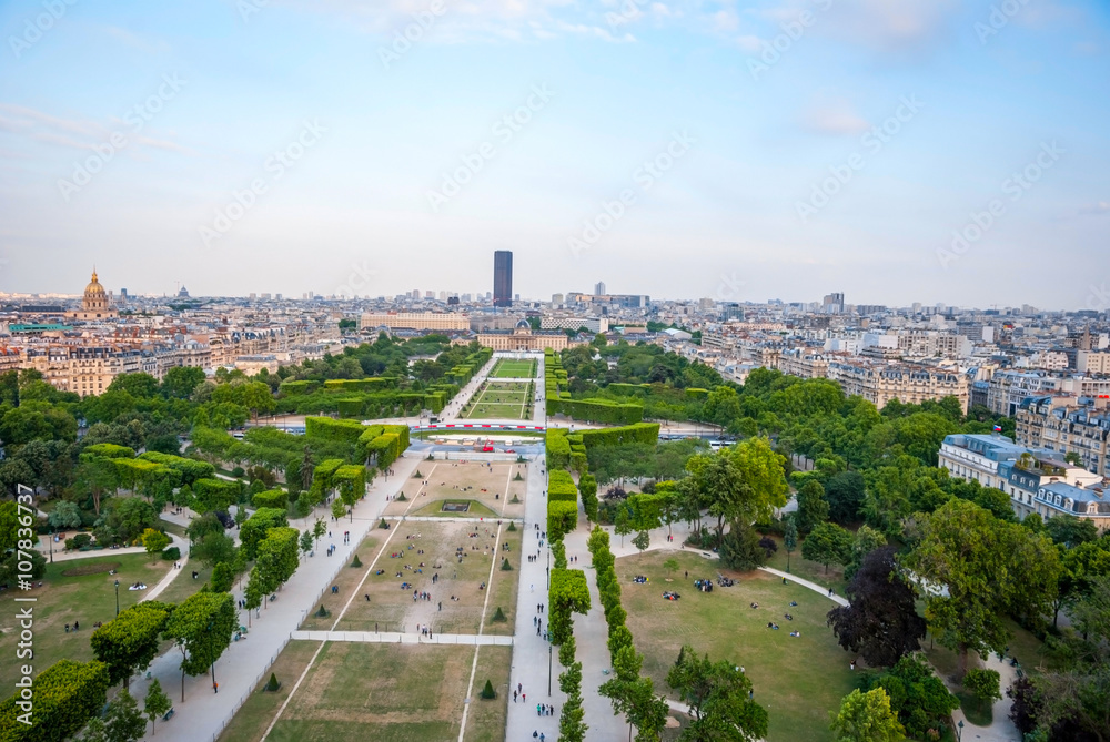 Paris skyline from Eiffel tower