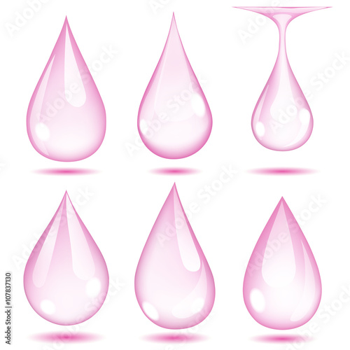 Opaque pink drops