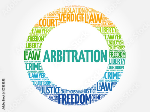 Arbitration word cloud concept