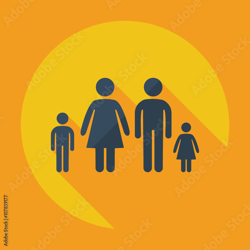 stick figure family dad mom son daughter