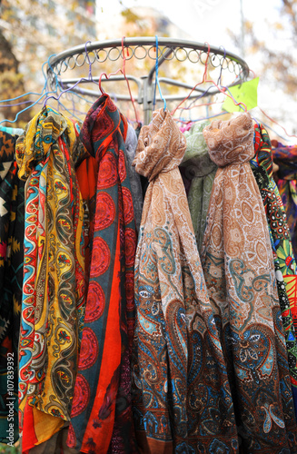 Colorful scarves, foulards