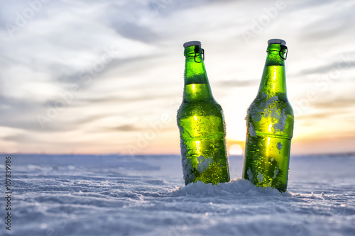 Bottle of Cold Beer