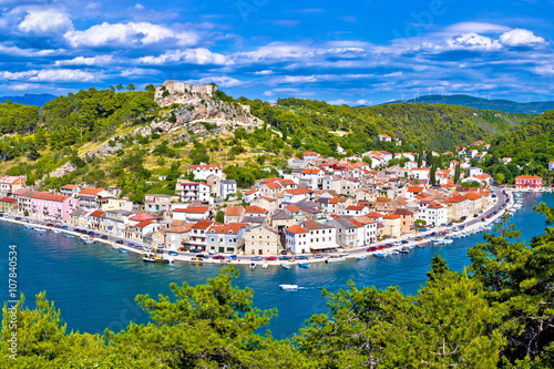 Novigrad Dalmatinski waterfront and bay view photo