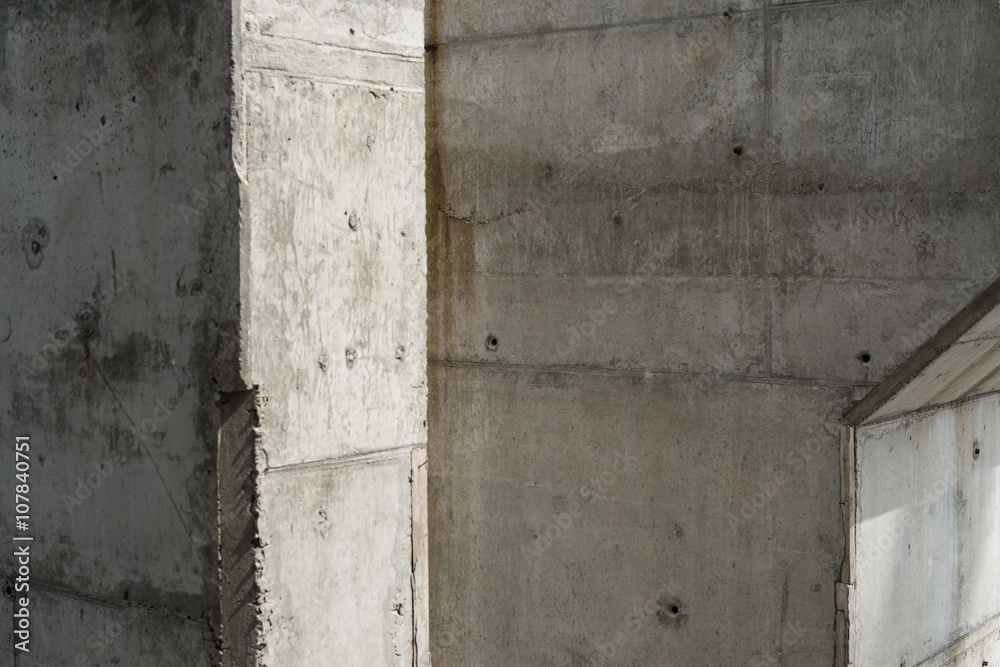 Concrete blocks in the construction site Concrete blocks in the construction site