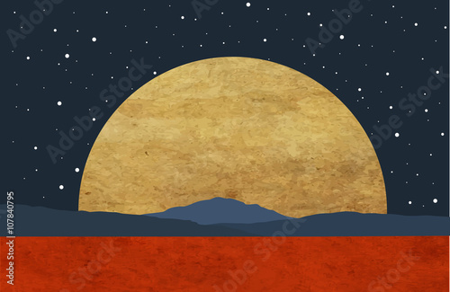 The landscape of the planet Mars