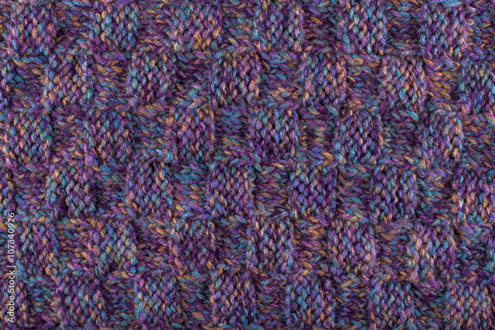 The texture of knitted wool