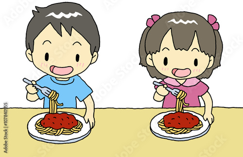 スパゲッティ 食べる 子供