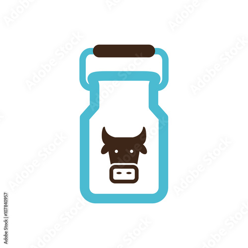 Can container for milk vector icon. Garden