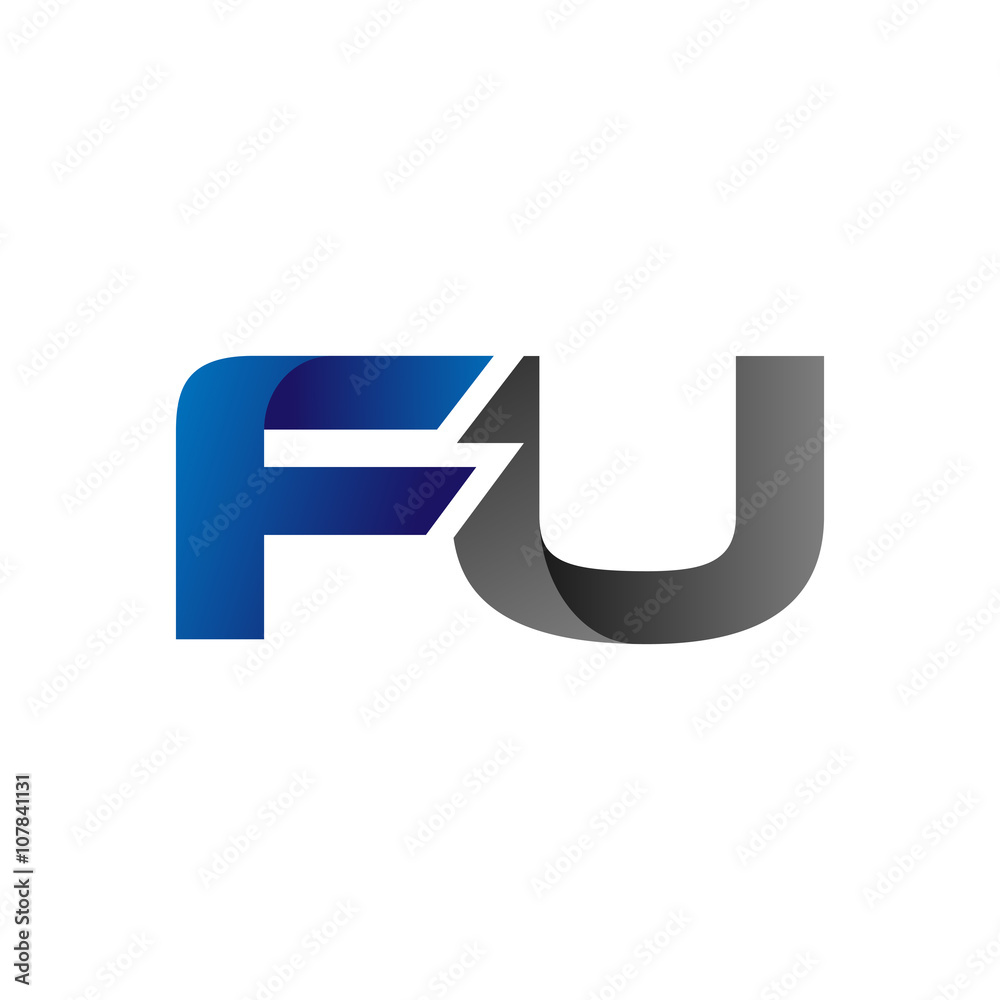 Modern Simple Initial Logo Vector Blue Grey fu Modern Simple Initial Logo Vector Blue Grey fu