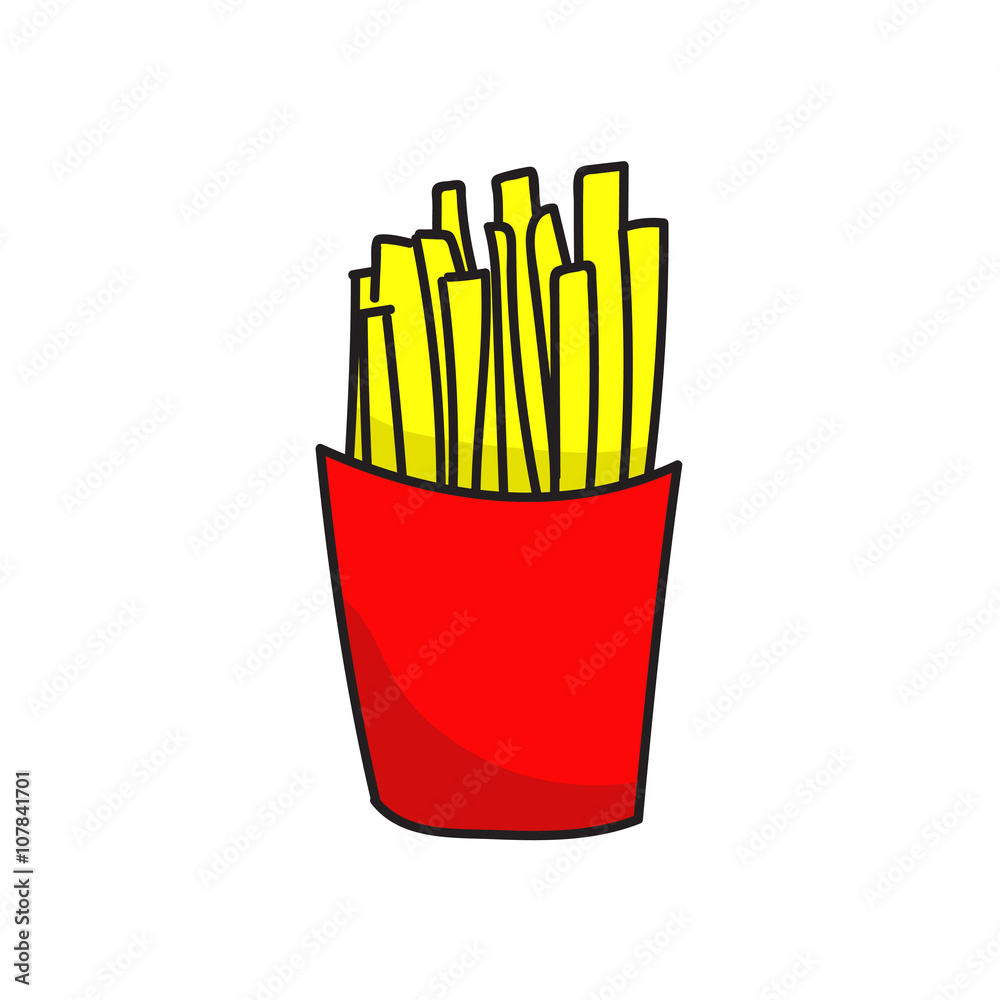 French Fries,Hand drawn icons French Fries,Hand drawn icons
