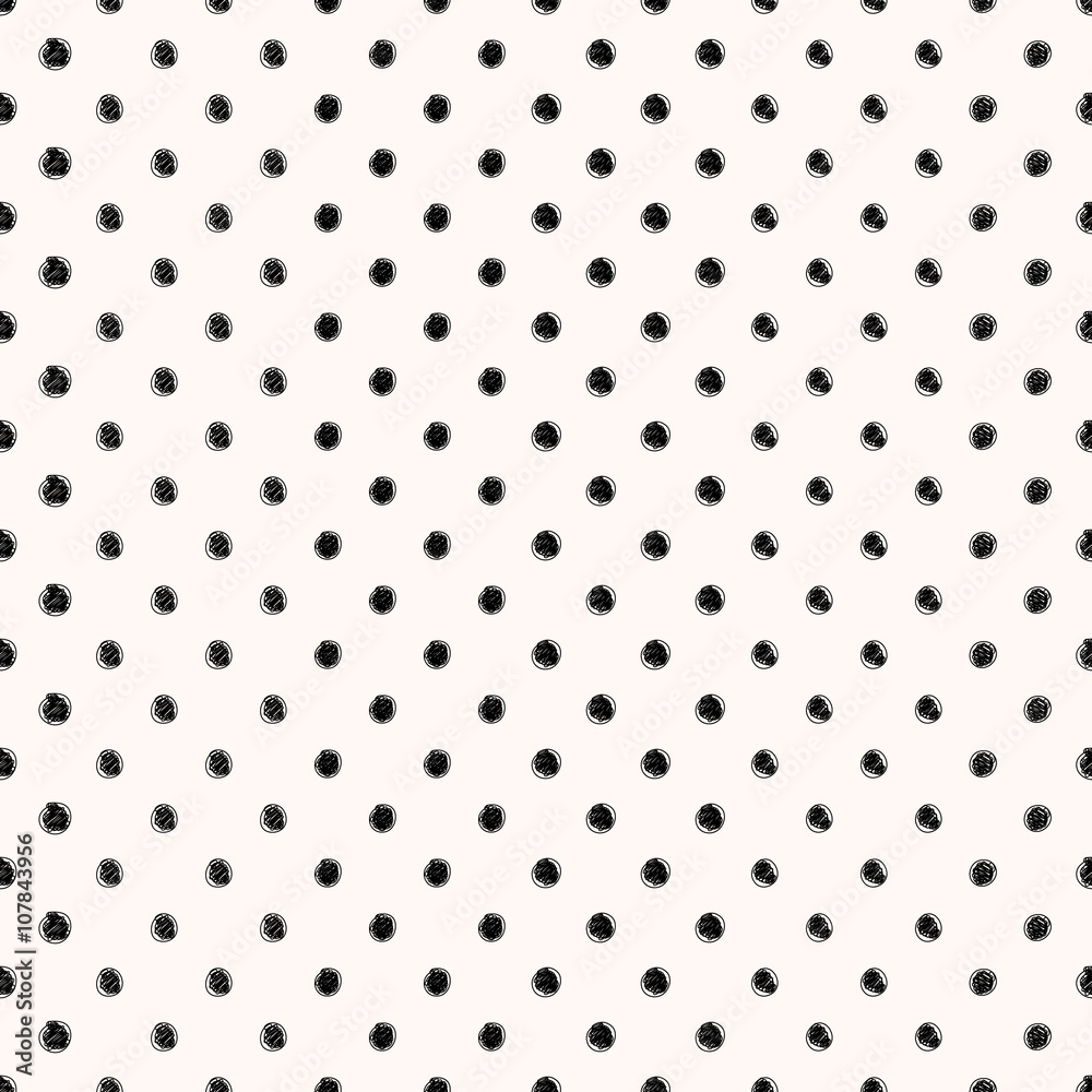 Scribble seamless dots vector pattern Scribble seamless dots vector pattern