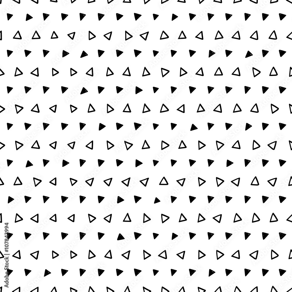 Abstract vector black and white geometric triangle pattern