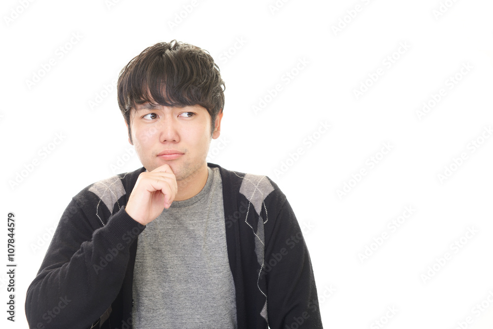 悩む青年 悩む青年