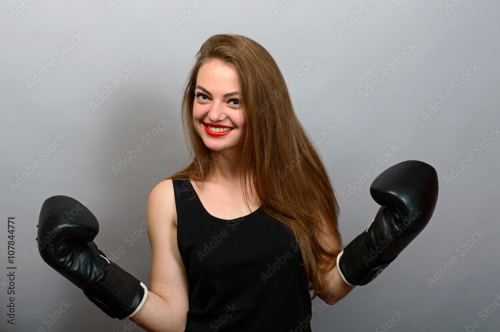 Boxing woman