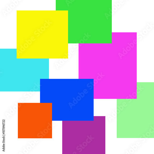 геометрические фигуры разноцветные квадраты на белом фоне