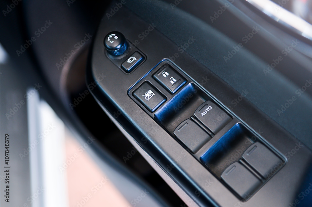 Car door interior arm rest with window control panel, door lock Car door interior arm rest with window control panel, door lock